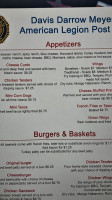 American Legion Post 112 menu