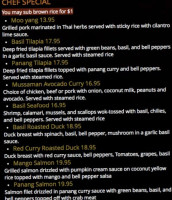 Si Lom Thai Asian Fusion menu