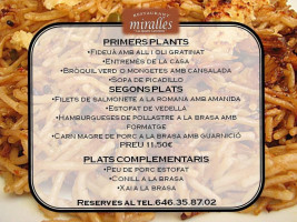 Miralles menu