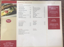 Sunny's Deli menu