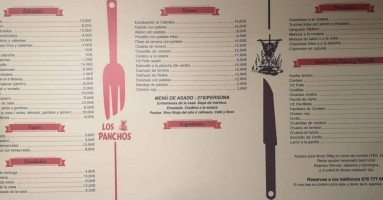 Los Panchos menu