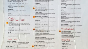 Papalote Taco House menu