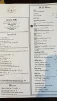 Shiro's Sushi Restaurant menu