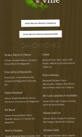 Branch Vine menu