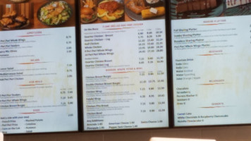 The Peri Peri Factory menu