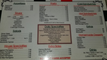 Giuseppe menu