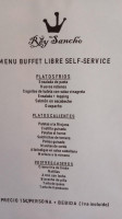 Rey Sancho menu