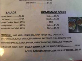 West End Cafe menu