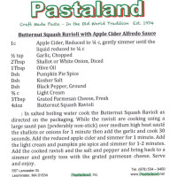 Pastaland menu