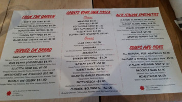 Aunt Jake's Little Italy menu