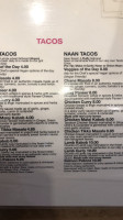 Taco Mahal menu