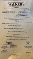 Walker's menu