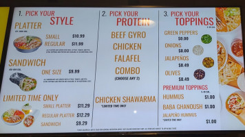 The Halal Guys menu