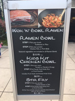 Wok 'n ' Bowl Ramen menu