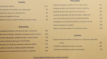 La Casa Encesa Espai D'art menu