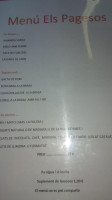 Els Pagesos menu