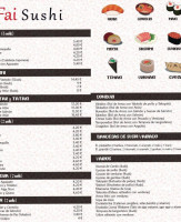 Fai Sushi menu