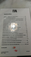 Pura Cepa menu