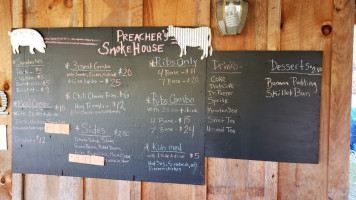 Preacher's Smokehouse menu