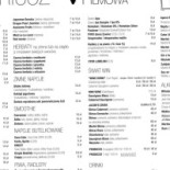Kawiarnia Filmowa Menu