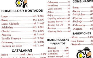 La Campana menu