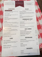 Gio's Italian menu