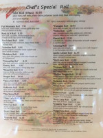 Hayashi Sushi menu