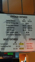 Tropicana Eatery menu