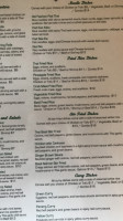 Tana Thai Bistro menu