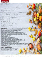 Sobieski menu