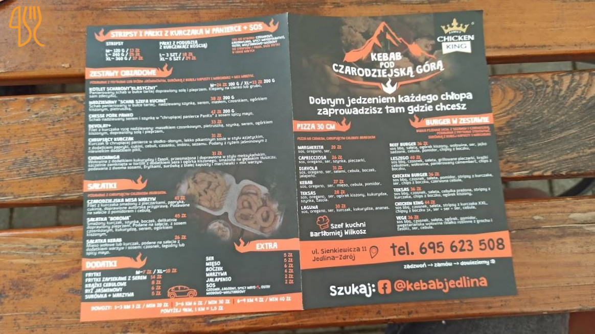Kebab Pod Czarodziejską Górą Menu