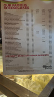 The Cheesecake Factory menu