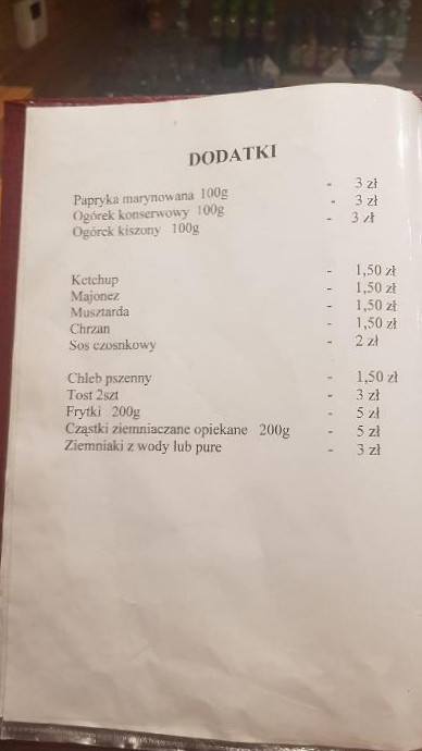 Krampa S.c. Kuchta Andrzej, Bartnik Katarzyna Menu