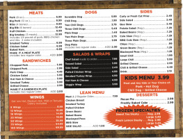 Smokems Bbq menu