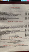 Marsh's View Point Resort menu