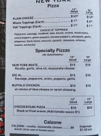 Paul And Vinny's Pizza menu