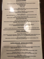 Tuptim Thai menu