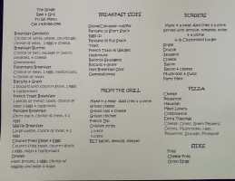 The Gorge Reel Grill menu