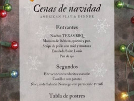 American Play Dinner menu