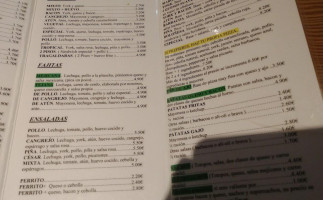 Tragaldabas menu