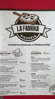 La Fabrika Pizzeria menu