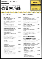 Bar Restaurante El Hogar Cafetería Centro De Día Yeles menu