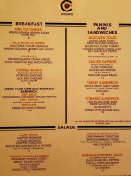 Cc's Cafe menu