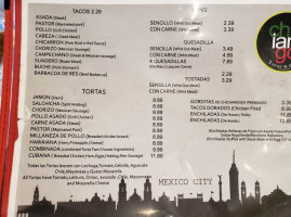 Chilango menu