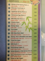 Tu Tai 3 Vietnamese menu