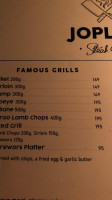 Joplins Steak menu