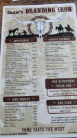 Susie's Branding Iron menu