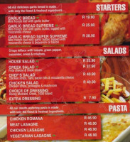 Roman's Pizza Lyttelton menu