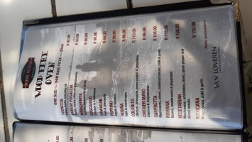 Blikkie Pizzeria menu