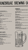 Stone Bridge Brewing Company menu